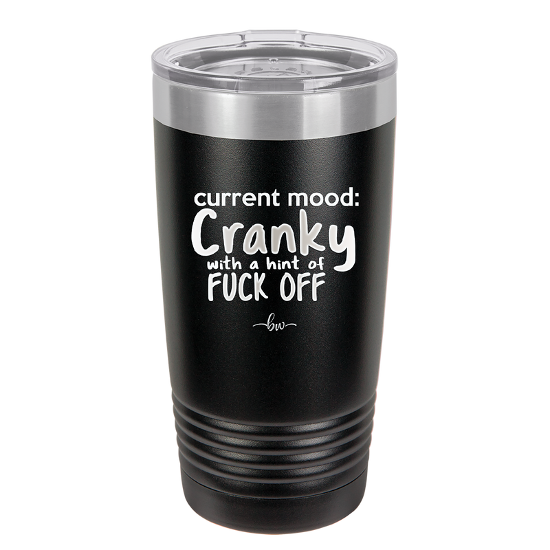 Current Mood: Cranky with a Hint of Fuck Off - Laser Engraved Stainless Steel Drinkware - 2383 -