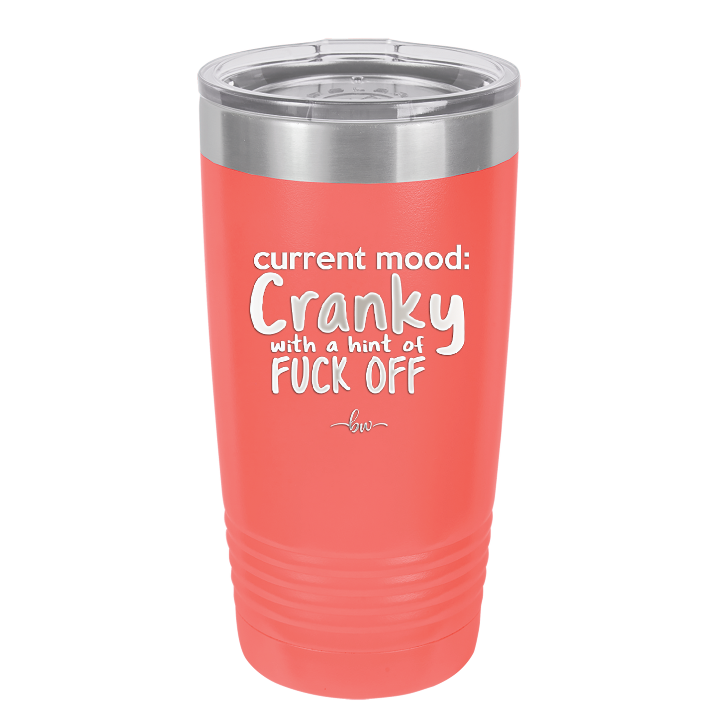 Current Mood: Cranky with a Hint of Fuck Off - Laser Engraved Stainless Steel Drinkware - 2383 -