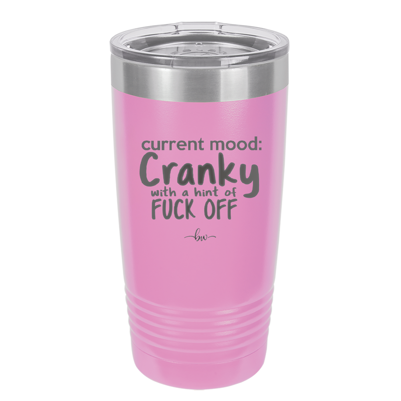 Current Mood: Cranky with a Hint of Fuck Off - Laser Engraved Stainless Steel Drinkware - 2383 -