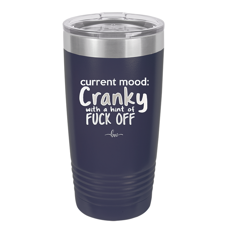 Current Mood: Cranky with a Hint of Fuck Off - Laser Engraved Stainless Steel Drinkware - 2383 -