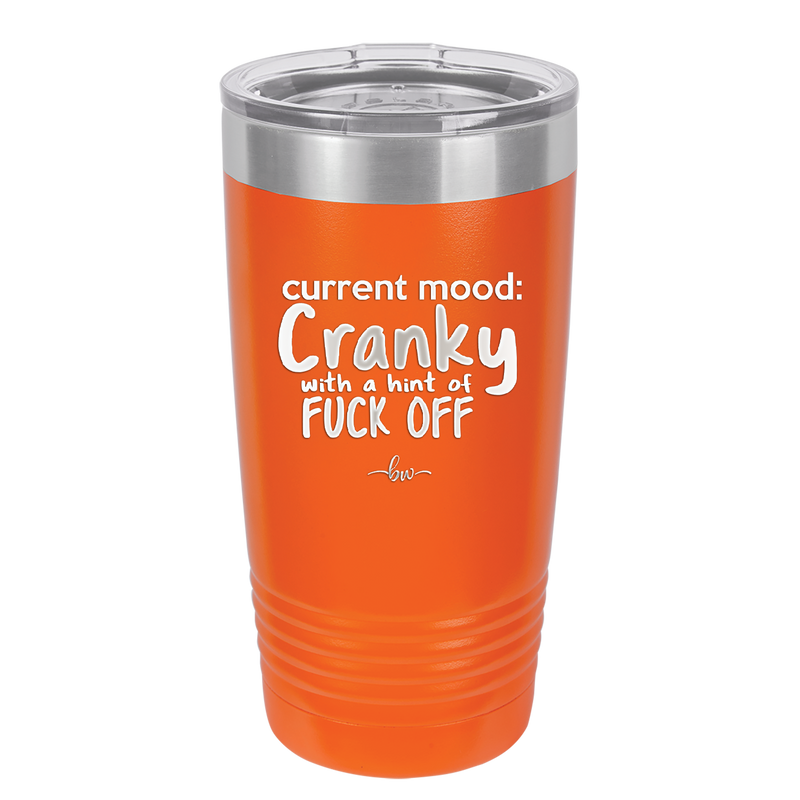 Current Mood: Cranky with a Hint of Fuck Off - Laser Engraved Stainless Steel Drinkware - 2383 -