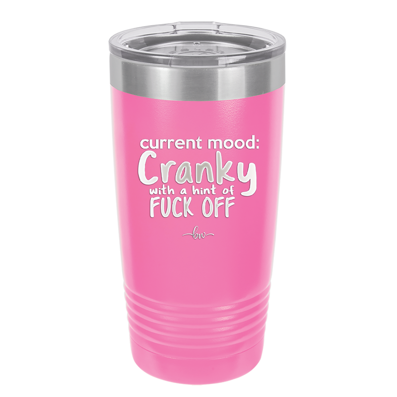 Current Mood: Cranky with a Hint of Fuck Off - Laser Engraved Stainless Steel Drinkware - 2383 -