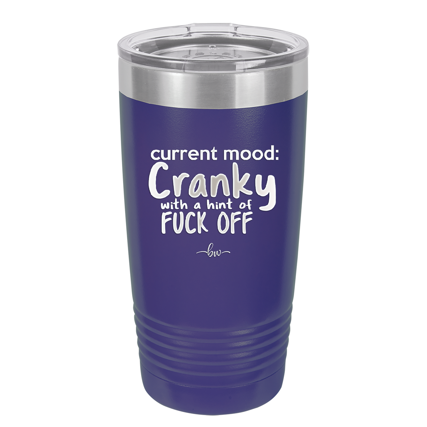 Current Mood: Cranky with a Hint of Fuck Off - Laser Engraved Stainless Steel Drinkware - 2383 -