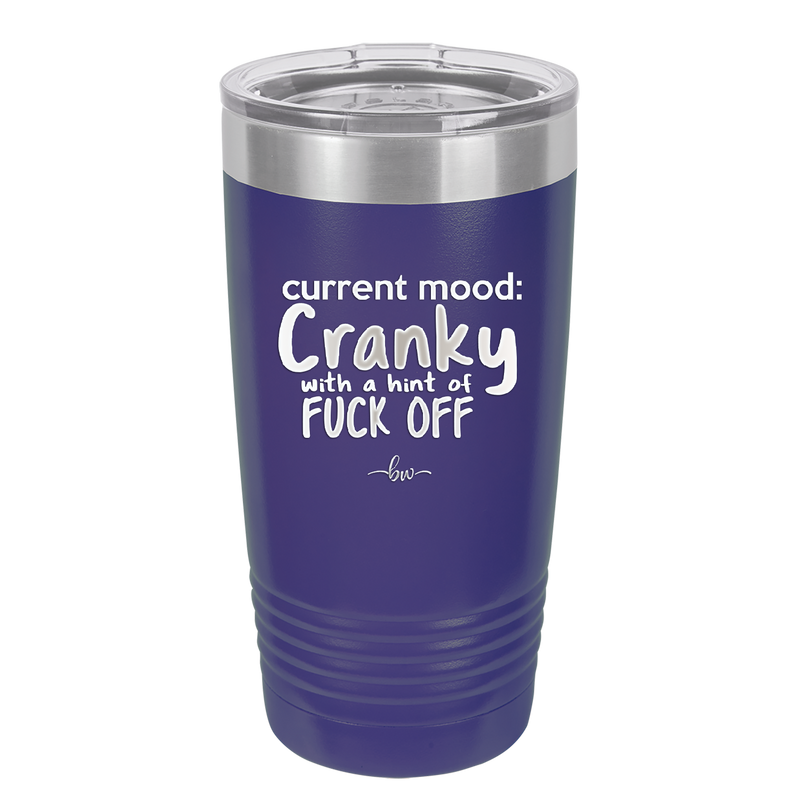 Current Mood: Cranky with a Hint of Fuck Off - Laser Engraved Stainless Steel Drinkware - 2383 -