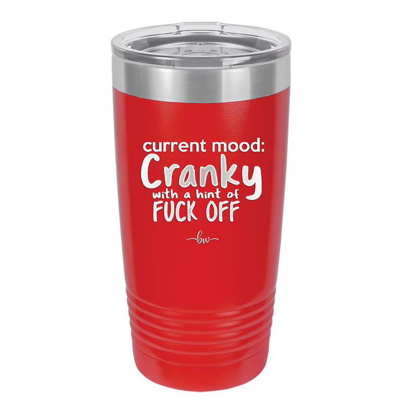 Current Mood: Cranky with a Hint of Fuck Off - Laser Engraved Stainless Steel Drinkware - 2383 -