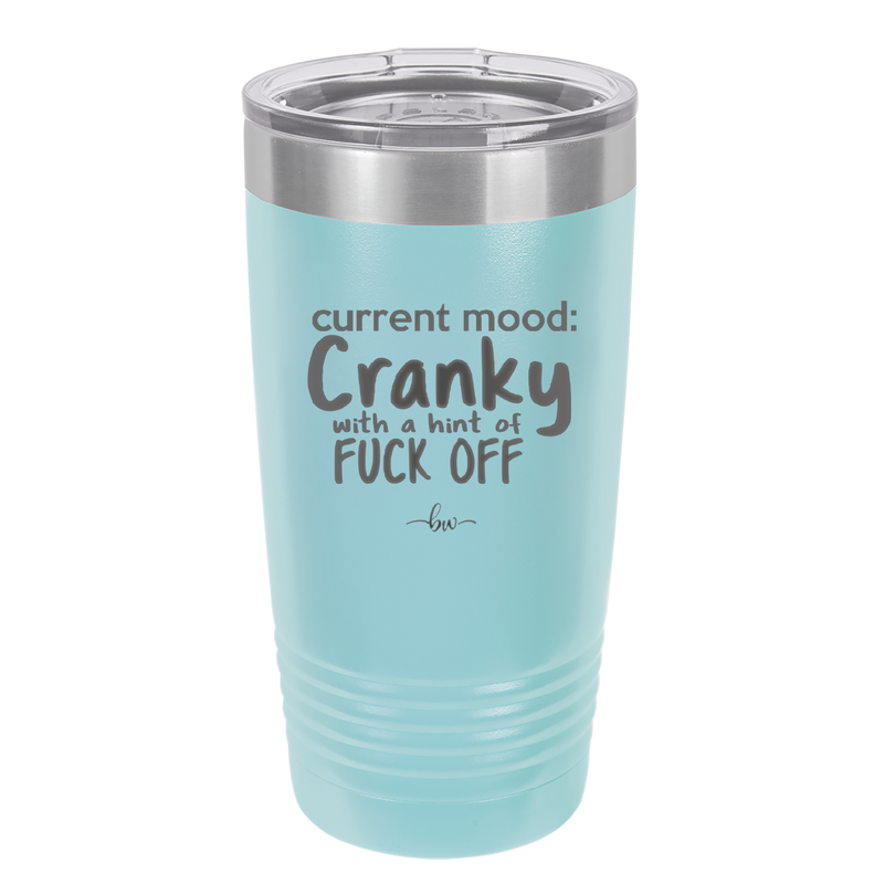 Current Mood: Cranky with a Hint of Fuck Off - Laser Engraved Stainless Steel Drinkware - 2383 -