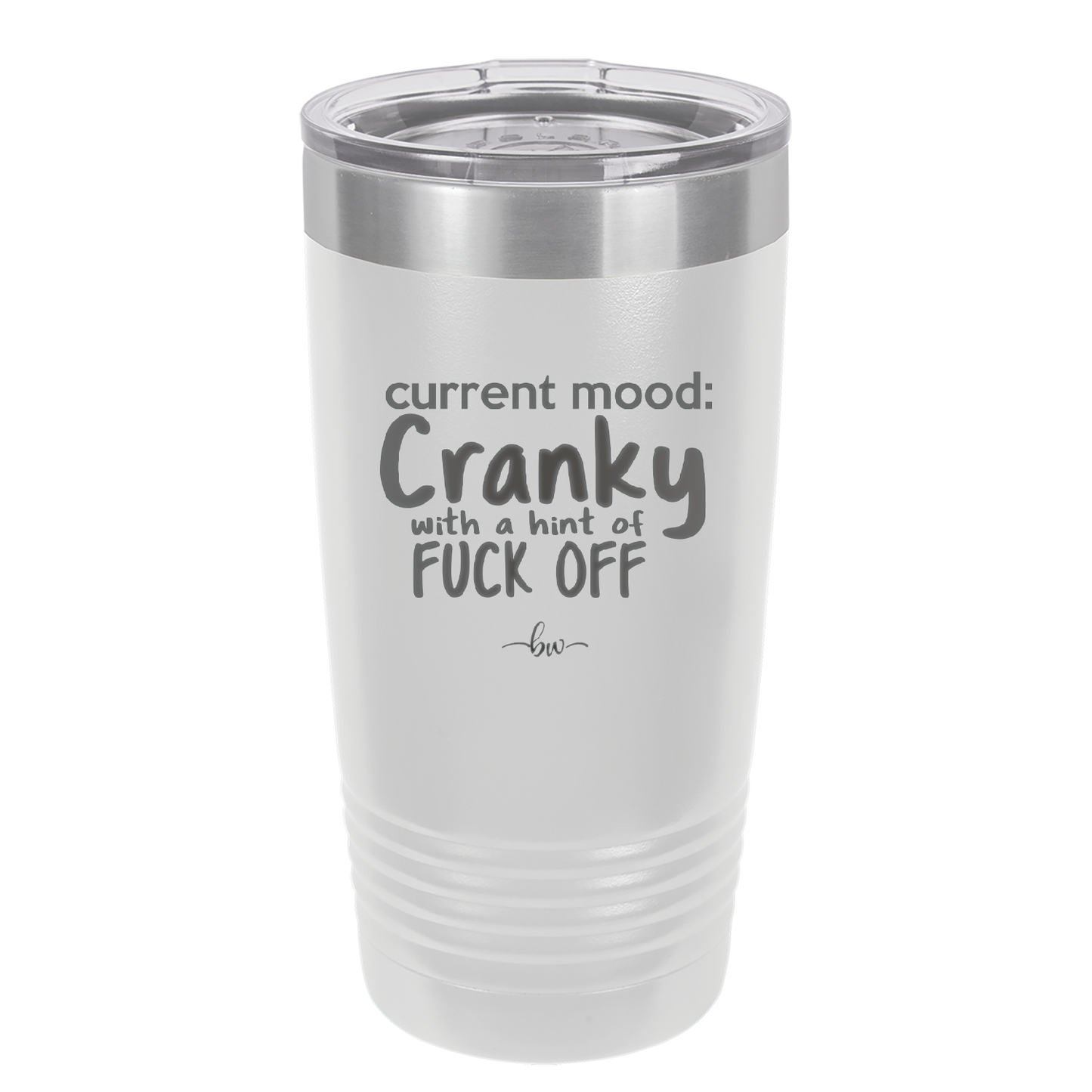 Current Mood: Cranky with a Hint of Fuck Off - Laser Engraved Stainless Steel Drinkware - 2383 -