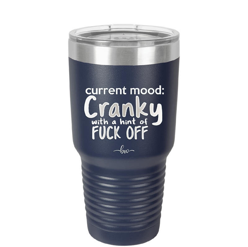 Current Mood: Cranky with a Hint of Fuck Off - Laser Engraved Stainless Steel Drinkware - 2383 -