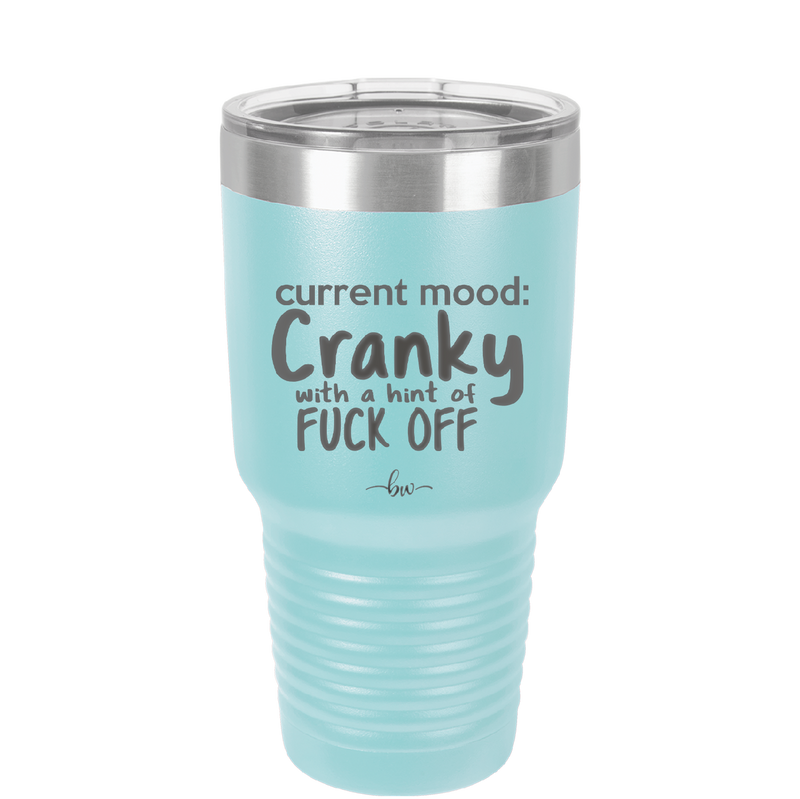 Current Mood: Cranky with a Hint of Fuck Off - Laser Engraved Stainless Steel Drinkware - 2383 -