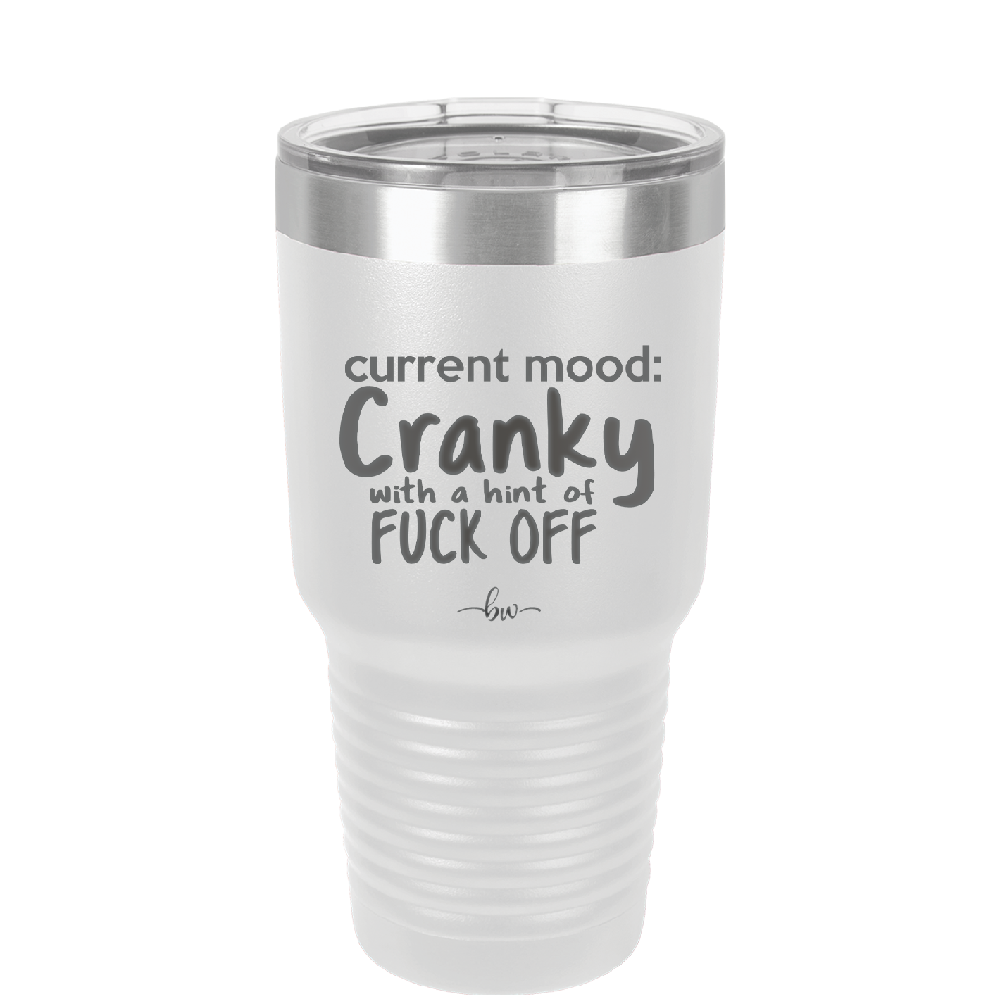 Current Mood: Cranky with a Hint of Fuck Off - Laser Engraved Stainless Steel Drinkware - 2383 -