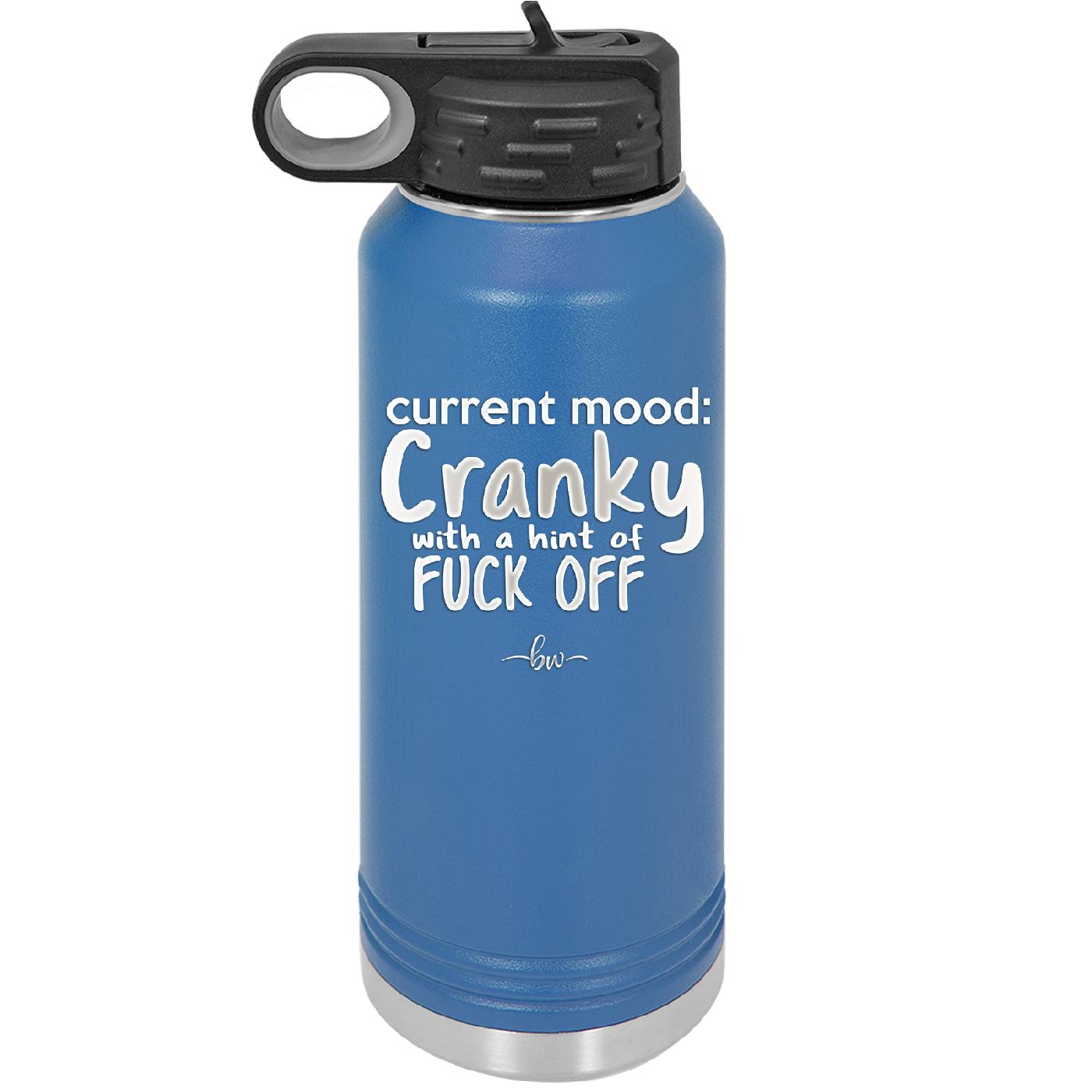 Current Mood: Cranky with a Hint of Fuck Off - Laser Engraved Stainless Steel Drinkware - 2383 -