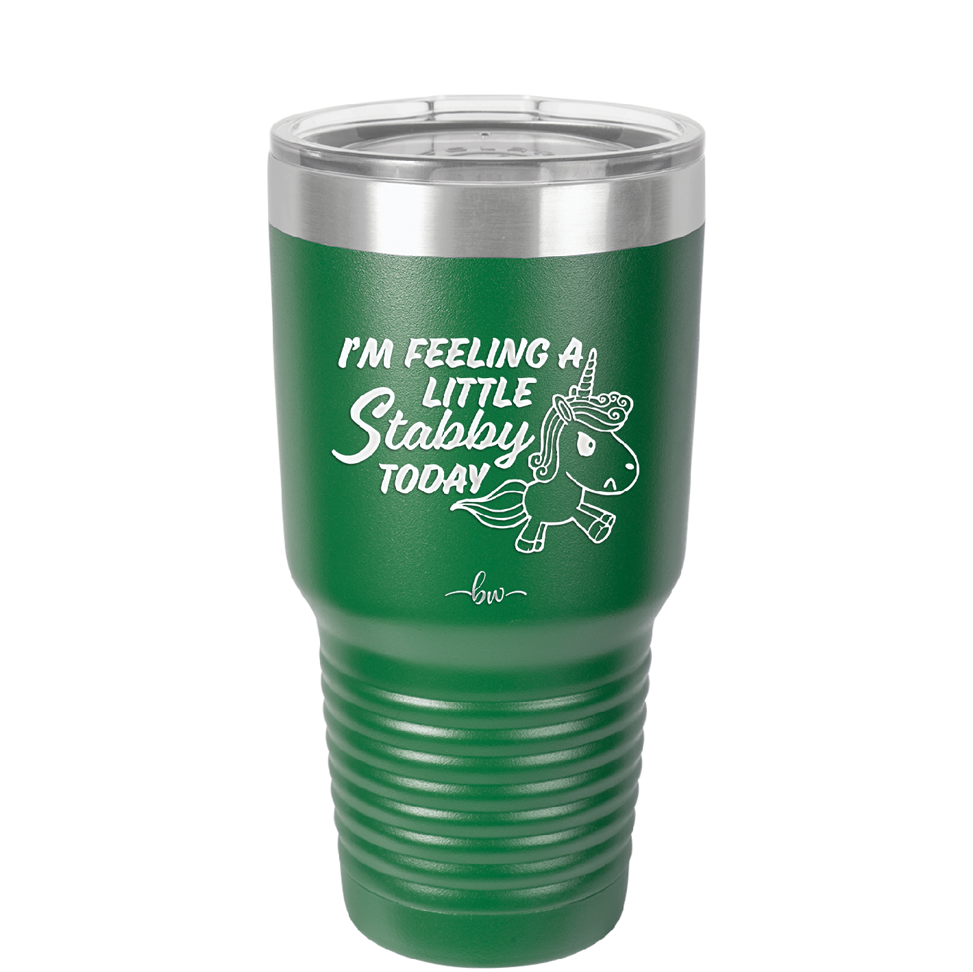 I'm Feeling a Little Stabby Today Unicorn - Laser Engraved Stainless Steel Drinkware - 2399 -