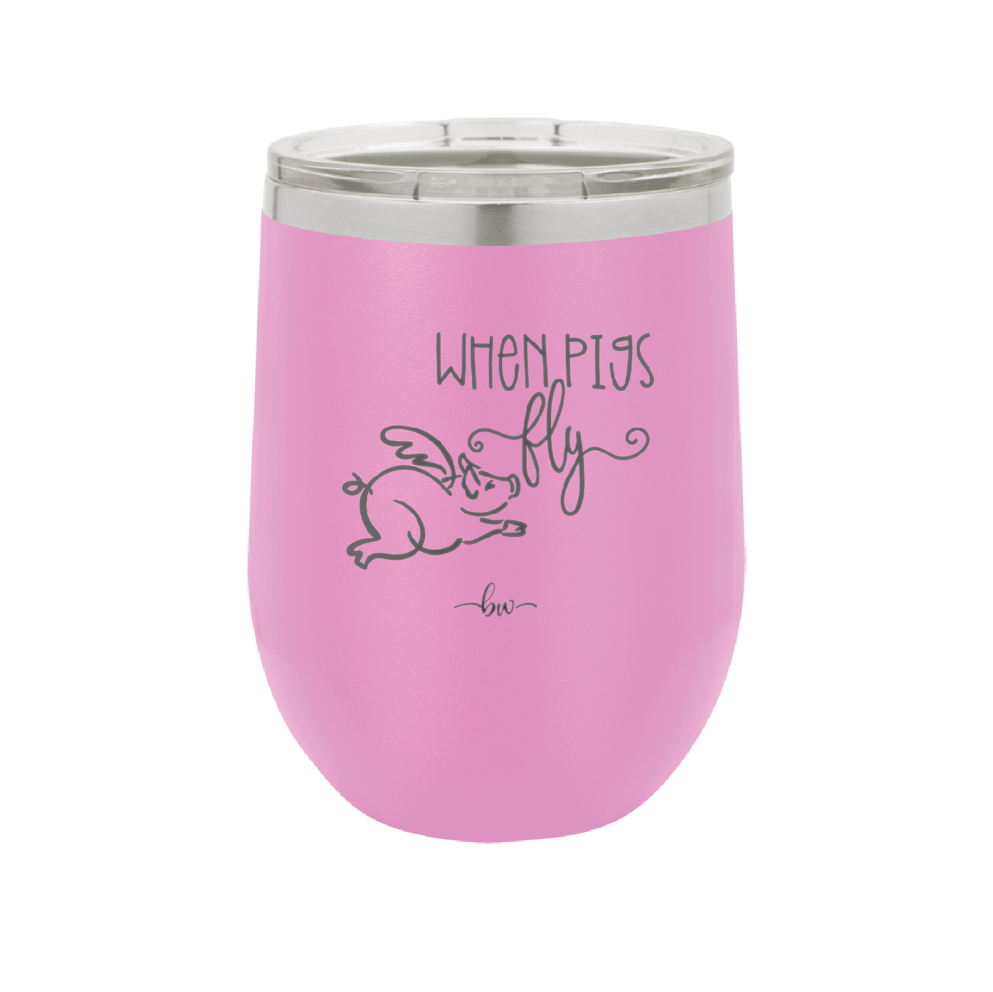 When Pigs Fly - Laser Engraved Stainless Steel Drinkware - 2401 -