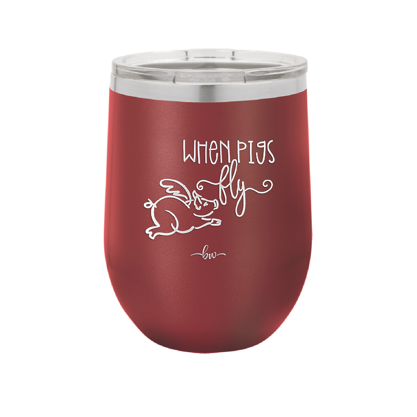 When Pigs Fly - Laser Engraved Stainless Steel Drinkware - 2401 -