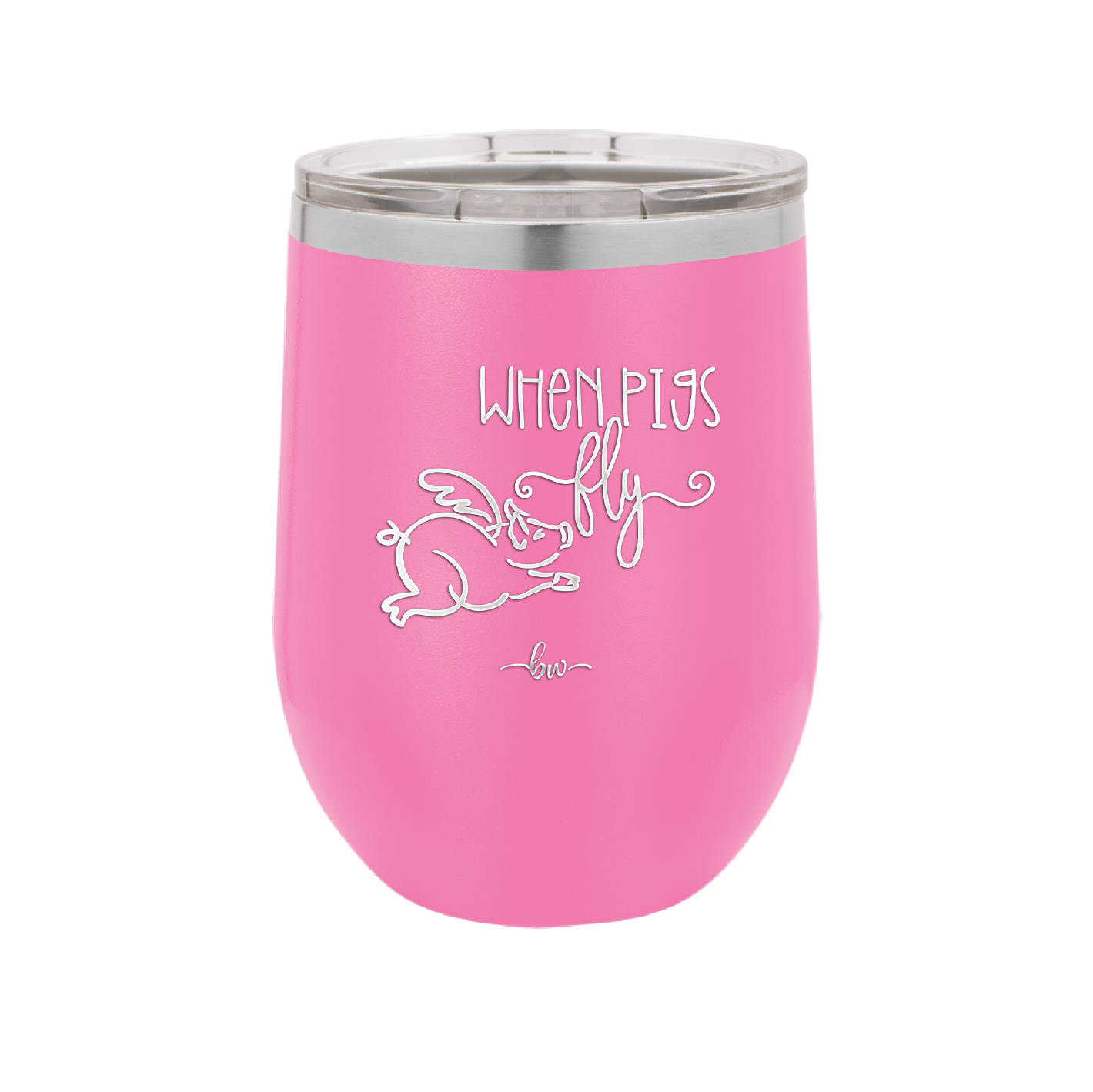 When Pigs Fly - Laser Engraved Stainless Steel Drinkware - 2401 -