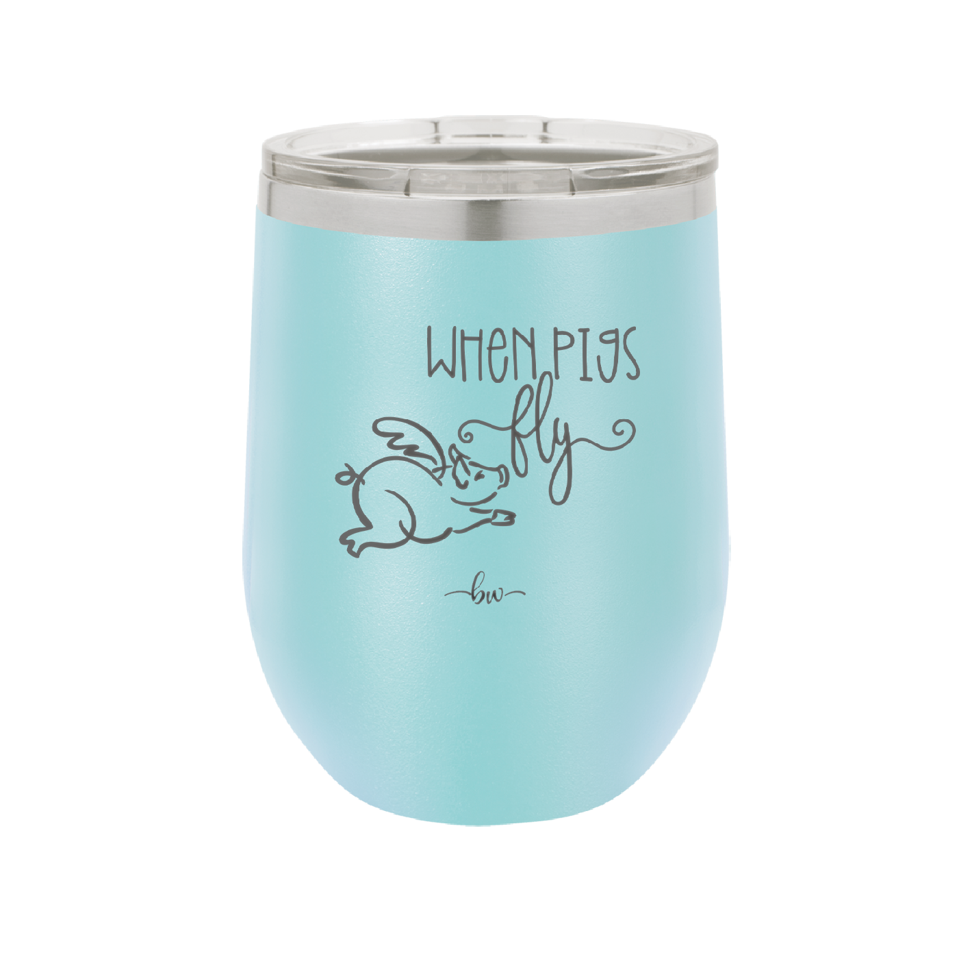 When Pigs Fly - Laser Engraved Stainless Steel Drinkware - 2401 -