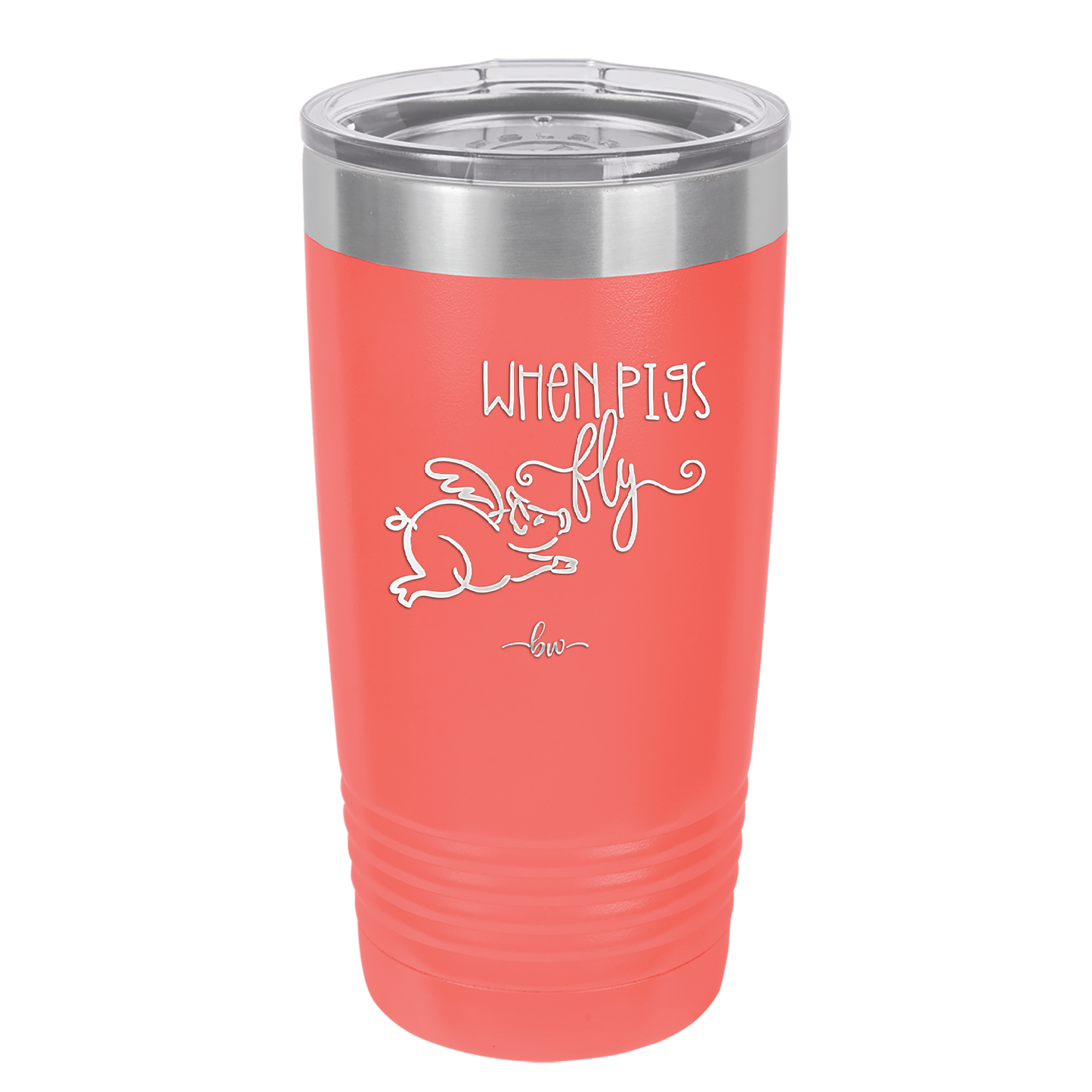 When Pigs Fly - Laser Engraved Stainless Steel Drinkware - 2401 -