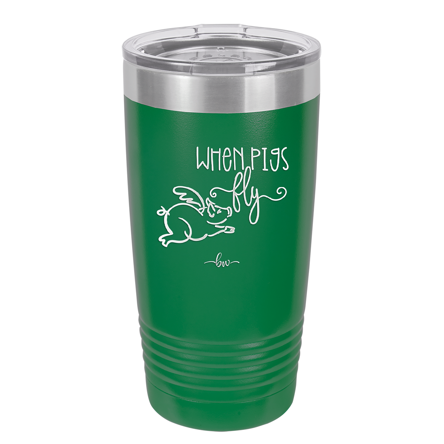 When Pigs Fly - Laser Engraved Stainless Steel Drinkware - 2401 -
