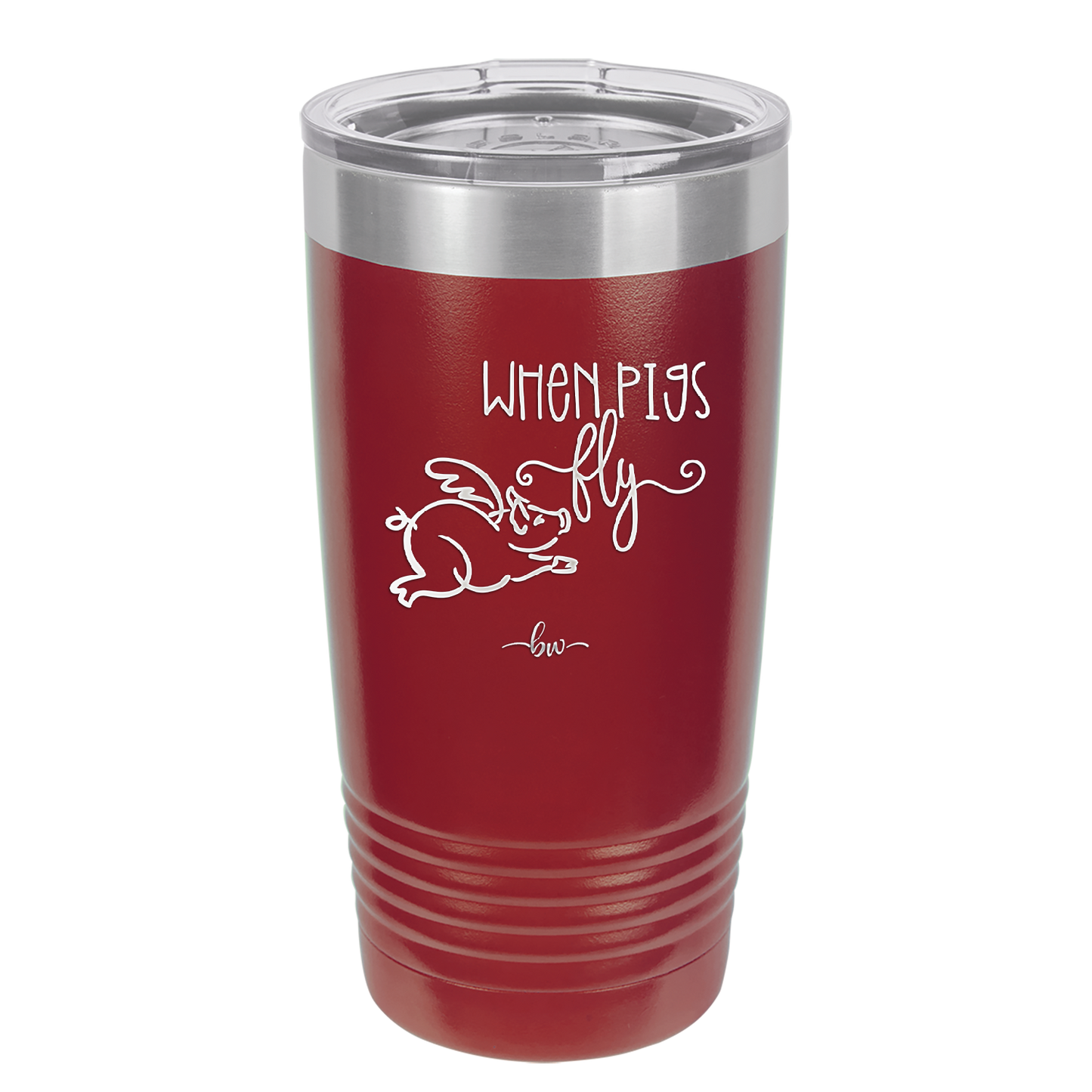 When Pigs Fly - Laser Engraved Stainless Steel Drinkware - 2401 -