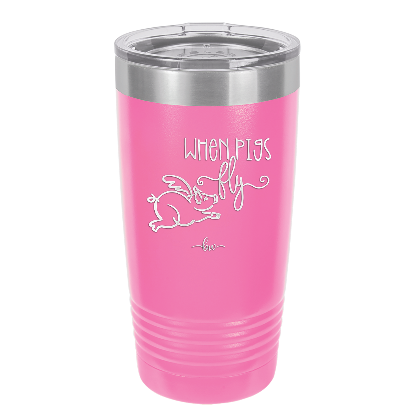 When Pigs Fly - Laser Engraved Stainless Steel Drinkware - 2401 -