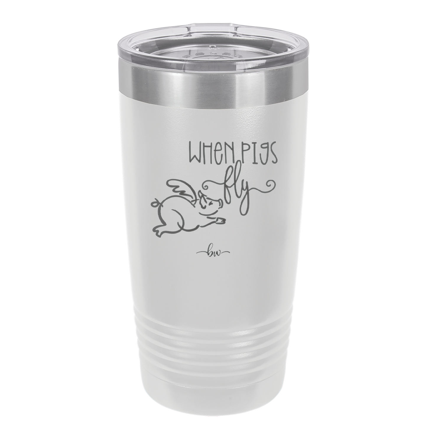 When Pigs Fly - Laser Engraved Stainless Steel Drinkware - 2401 -