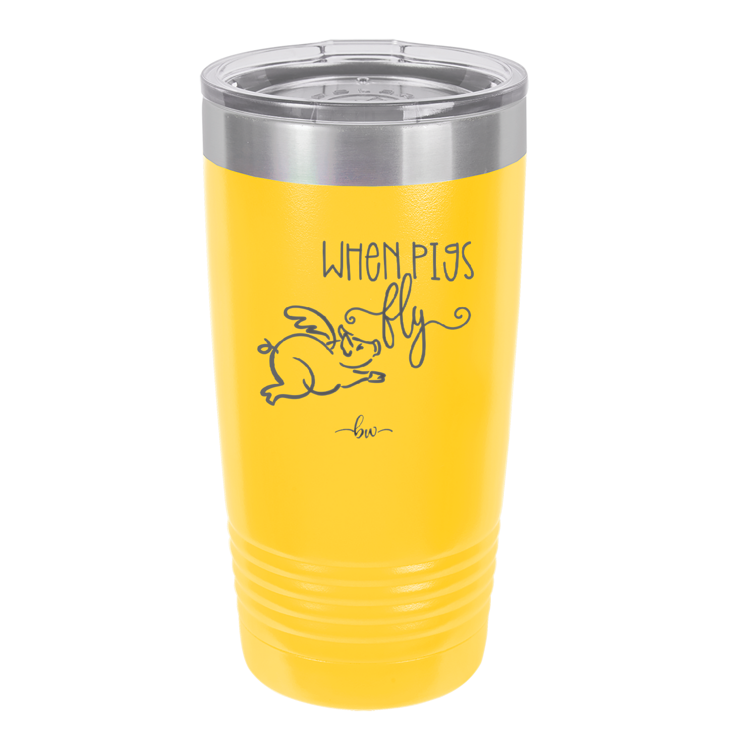 When Pigs Fly - Laser Engraved Stainless Steel Drinkware - 2401 -