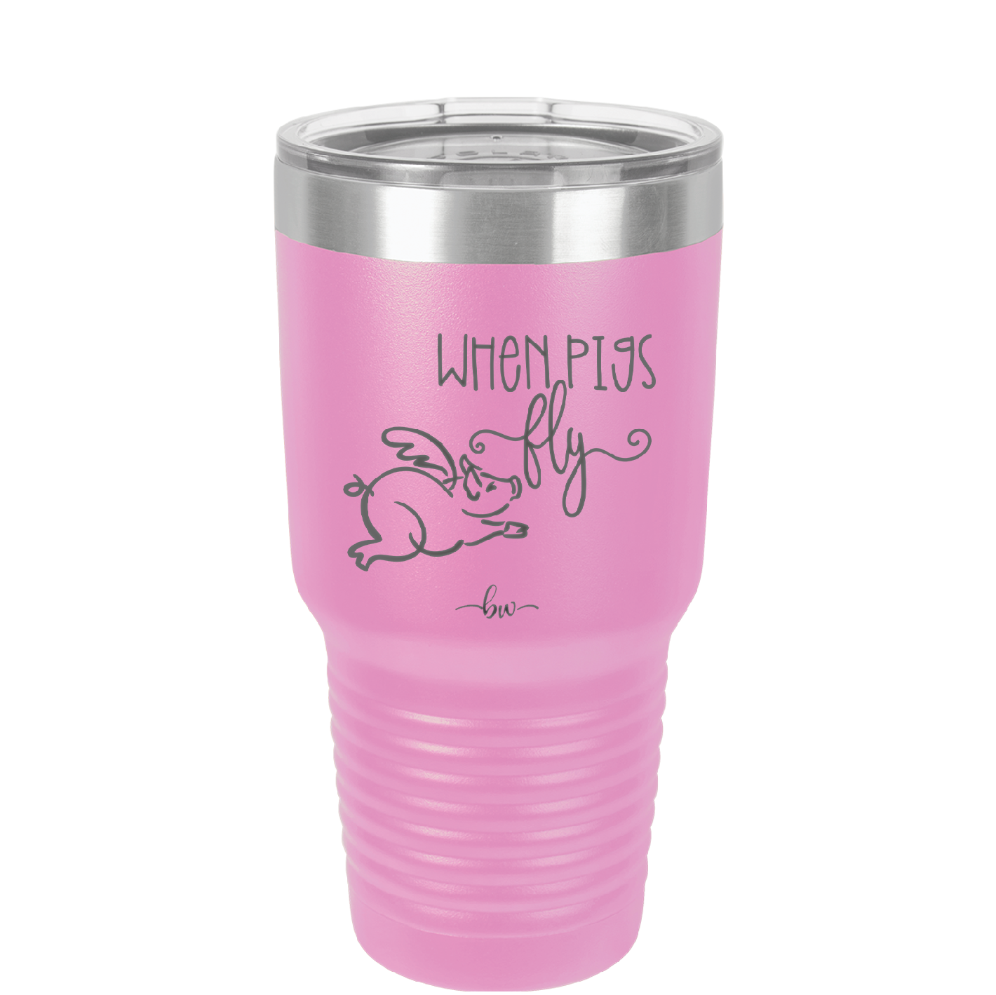 When Pigs Fly - Laser Engraved Stainless Steel Drinkware - 2401 -