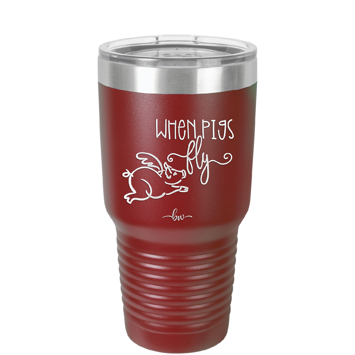 When Pigs Fly - Laser Engraved Stainless Steel Drinkware - 2401 -