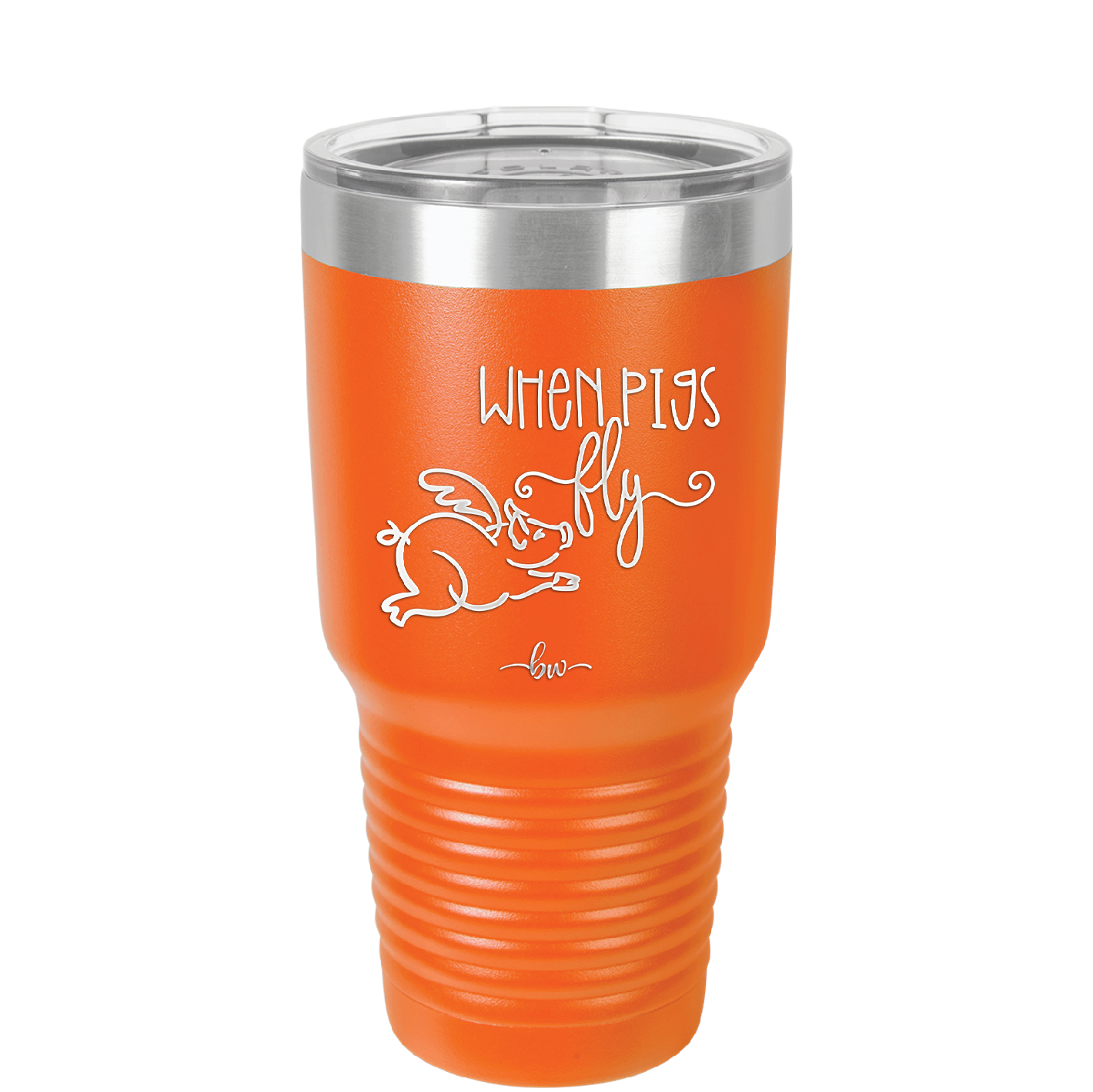When Pigs Fly - Laser Engraved Stainless Steel Drinkware - 2401 -