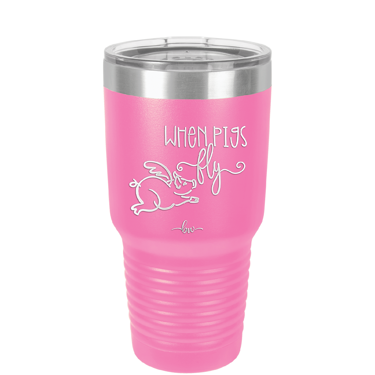When Pigs Fly - Laser Engraved Stainless Steel Drinkware - 2401 -