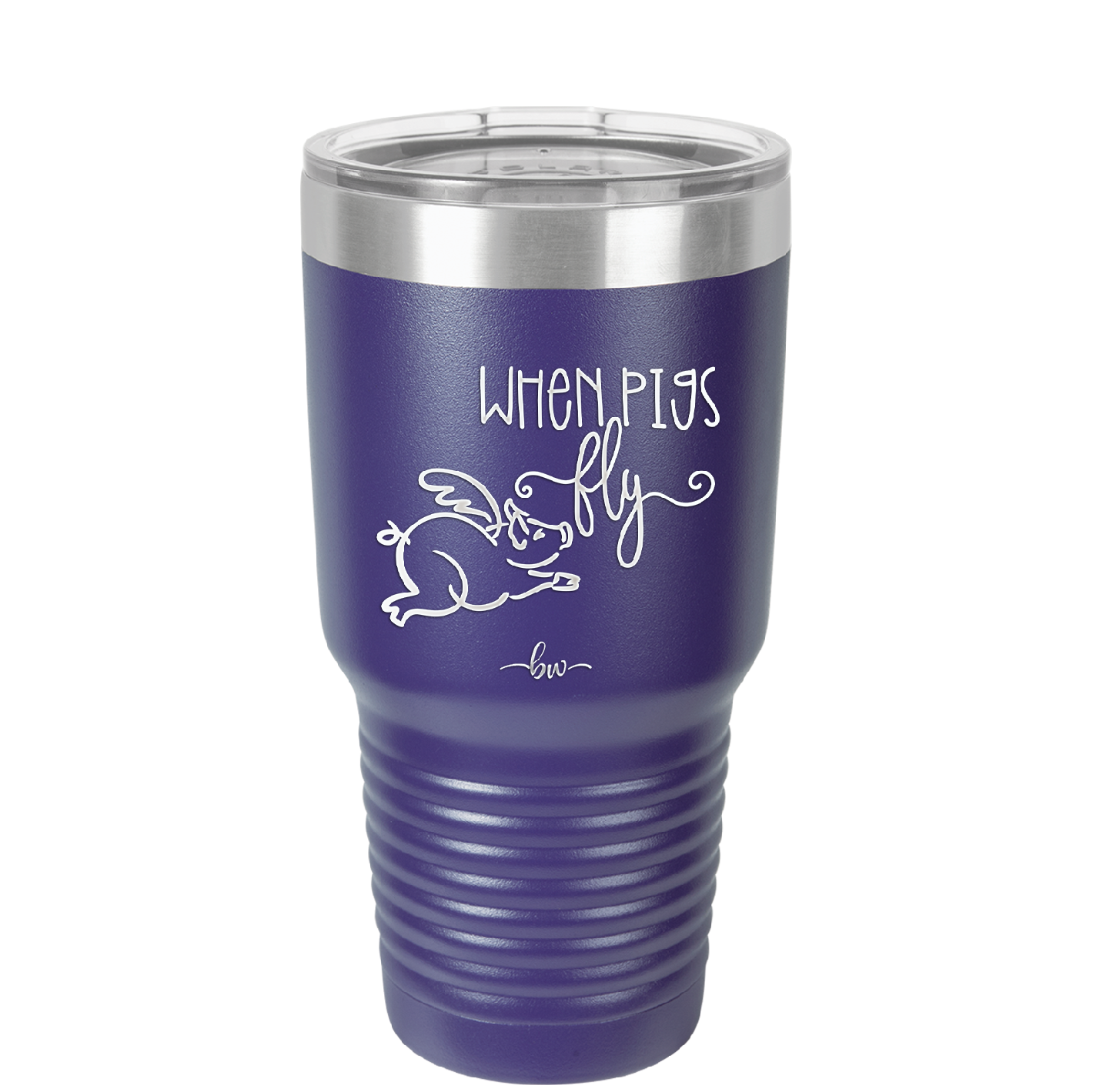When Pigs Fly - Laser Engraved Stainless Steel Drinkware - 2401 -