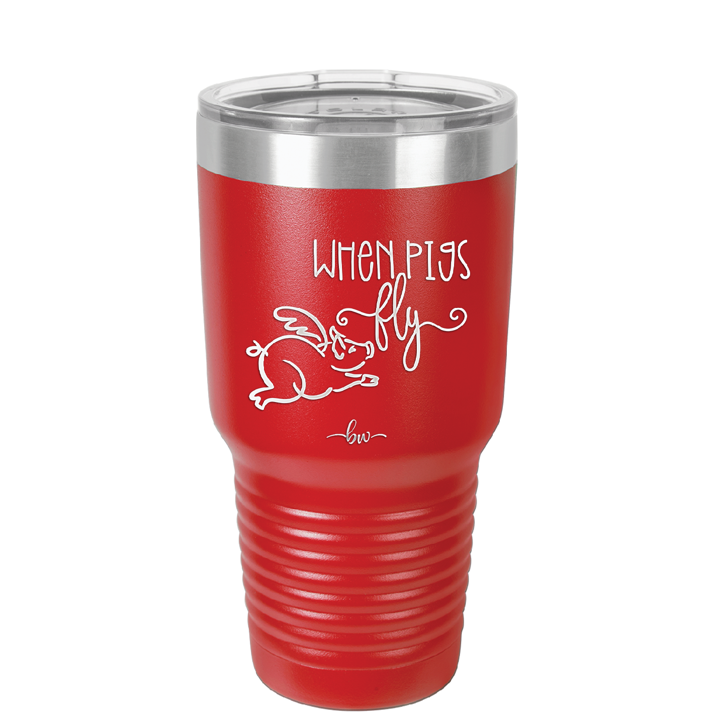 When Pigs Fly - Laser Engraved Stainless Steel Drinkware - 2401 -