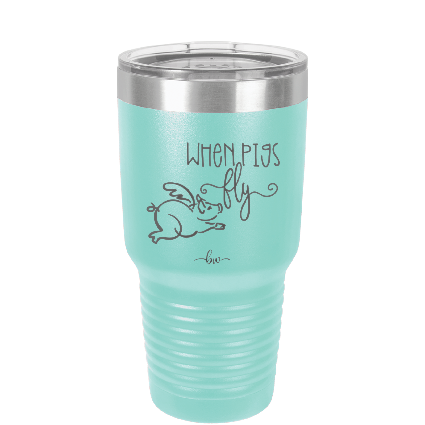 When Pigs Fly - Laser Engraved Stainless Steel Drinkware - 2401 -
