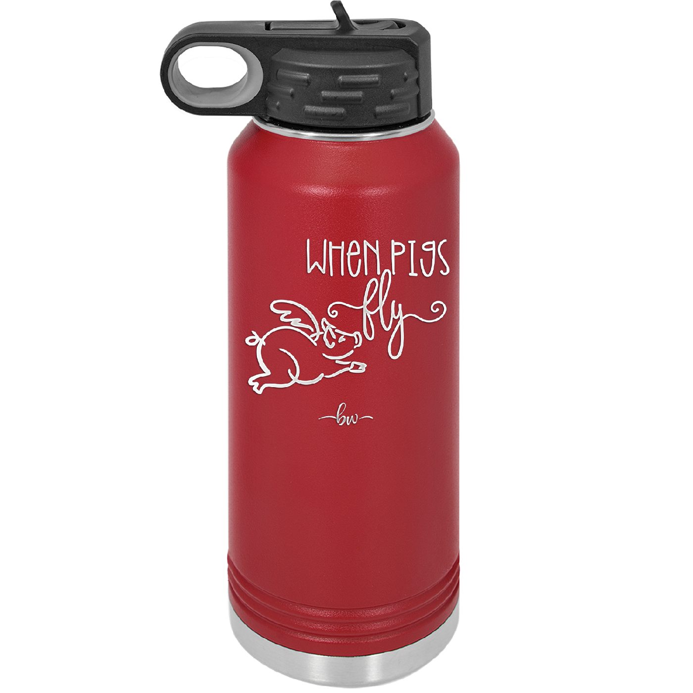 When Pigs Fly - Laser Engraved Stainless Steel Drinkware - 2401 -