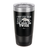 I May Look Calm But in My Head I've Gored You Twice - Laser Engraved Stainless Steel Drinkware - 2406 -
