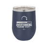 Overthinking Please Wait - Laser Engraved Stainless Steel Drinkware - 2429 -
