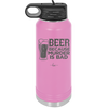 Beer Because Murder is Bad - Laser Engraved Stainless Steel Drinkware - 2435 -