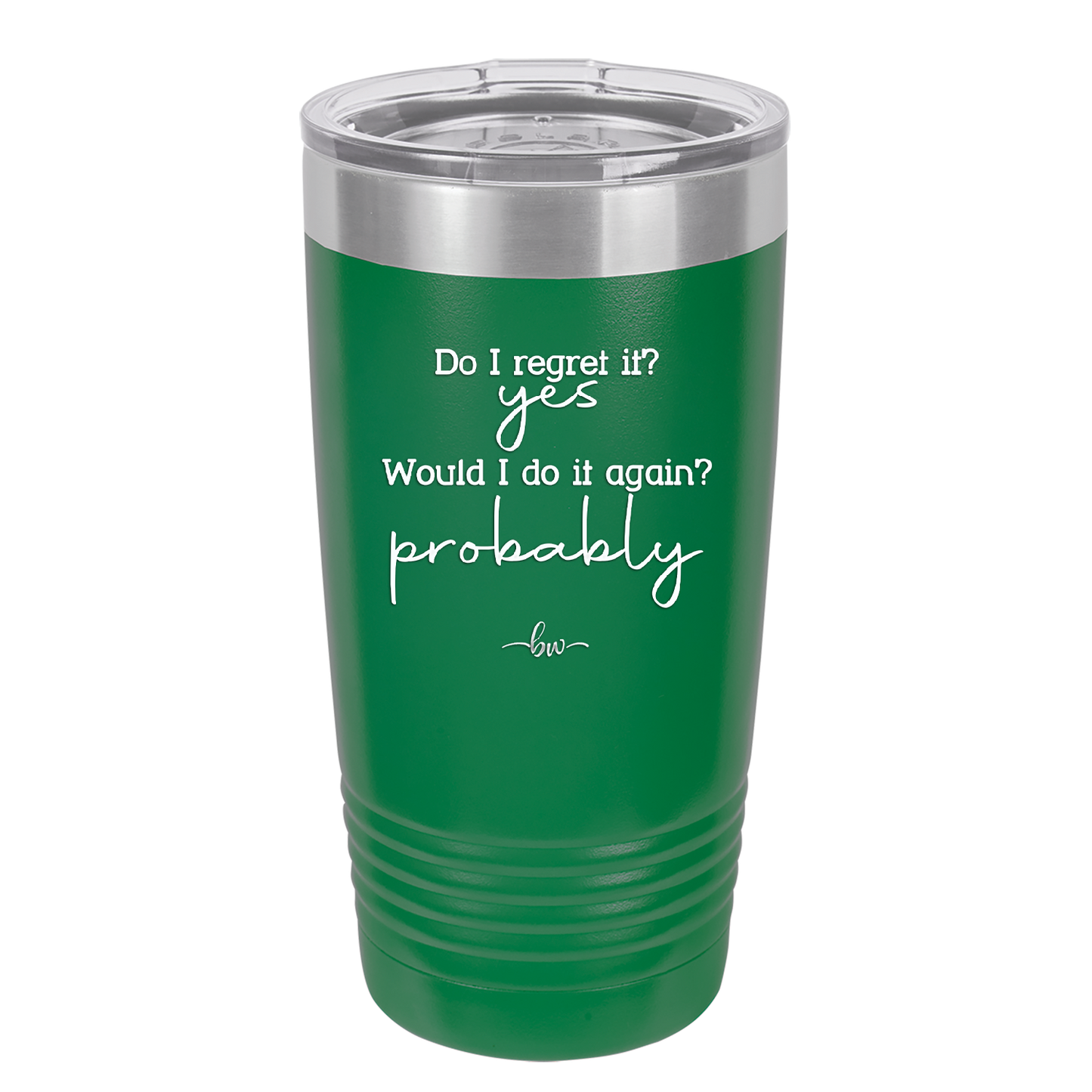 Do I Regret it? Yes. Would I Do it Again? Probably. - Laser Engraved Stainless Steel Drinkware - 2442 -