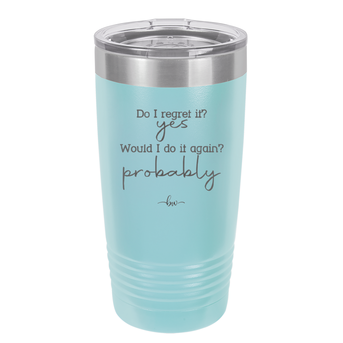 Do I Regret it? Yes. Would I Do it Again? Probably. - Laser Engraved Stainless Steel Drinkware - 2442 -