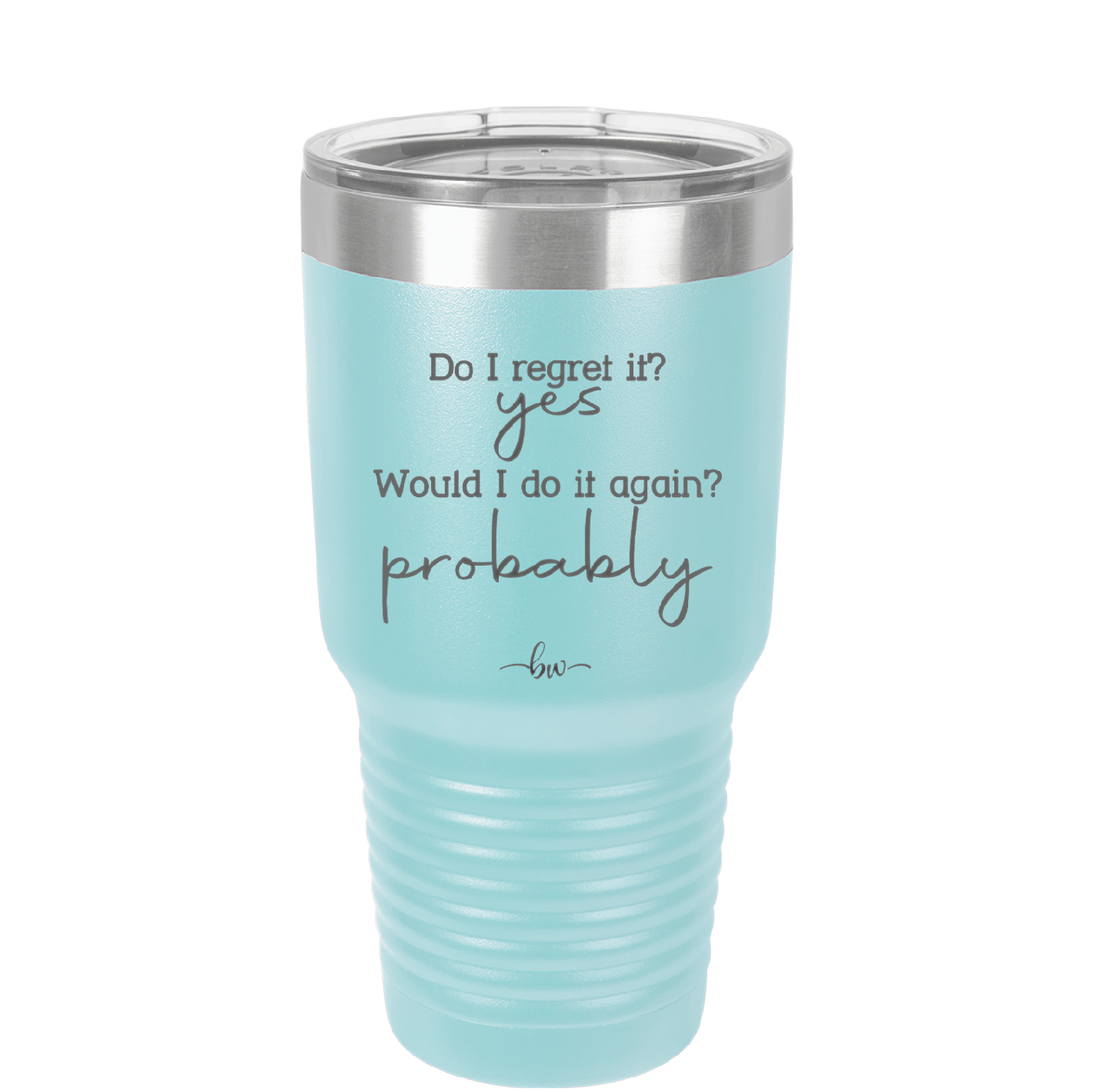 Do I Regret it? Yes. Would I Do it Again? Probably. - Laser Engraved Stainless Steel Drinkware - 2442 -