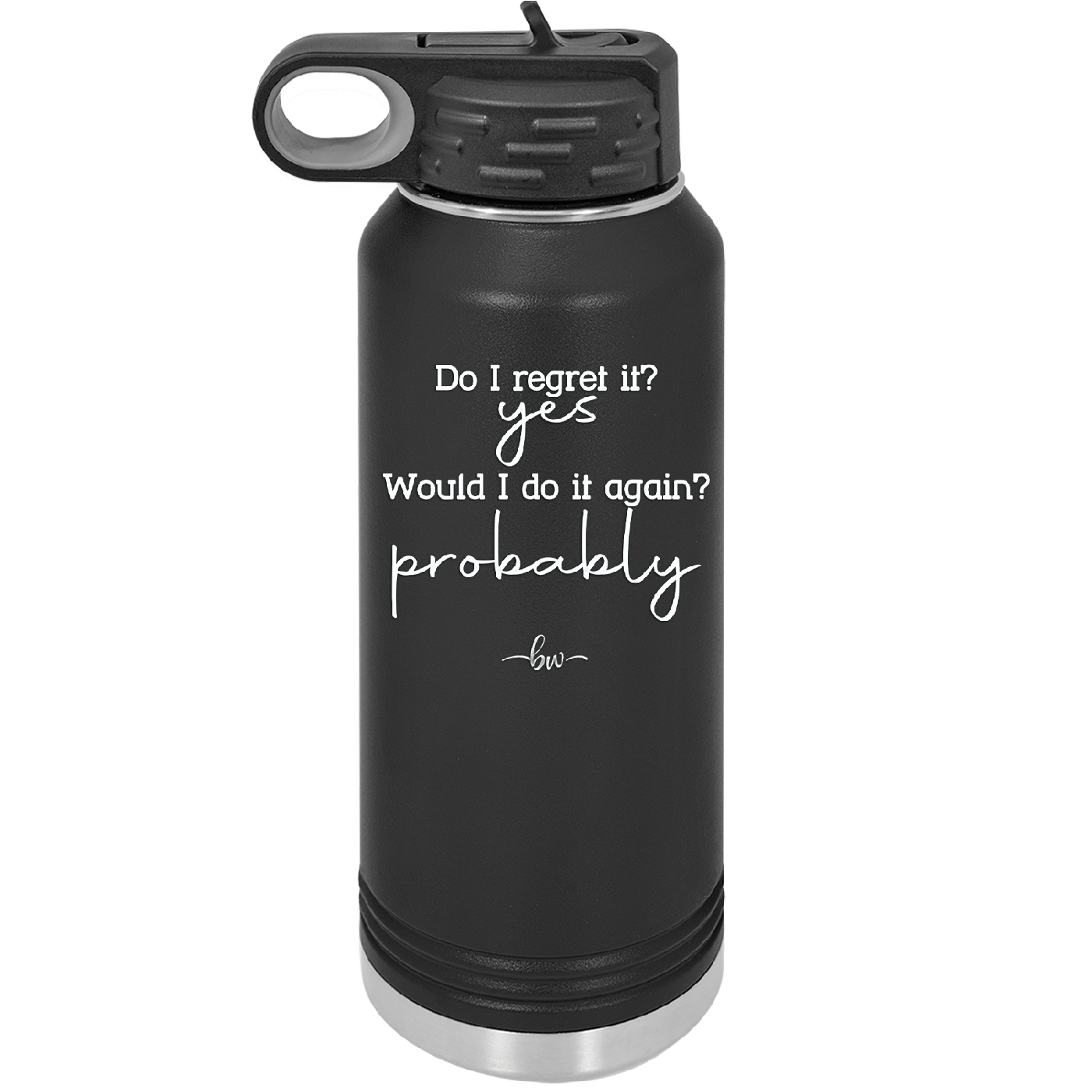 Do I Regret it? Yes. Would I Do it Again? Probably. - Laser Engraved Stainless Steel Drinkware - 2442 -