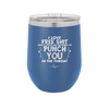 I Love Free Shit and it Costs Me Nothing to Punch You in the Throat - Laser Engraved Stainless Steel Drinkware - 2470 -