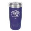 I Love Free Shit and it Costs Me Nothing to Punch You in the Throat - Laser Engraved Stainless Steel Drinkware - 2470 -
