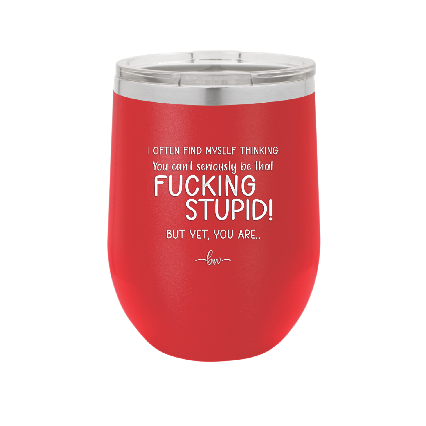 I Often Find Myself Thinking You Can't Seriously Be That Fucking Stupid But Yet You Are - Laser Engraved Stainless Steel Drinkware - 2484 -
