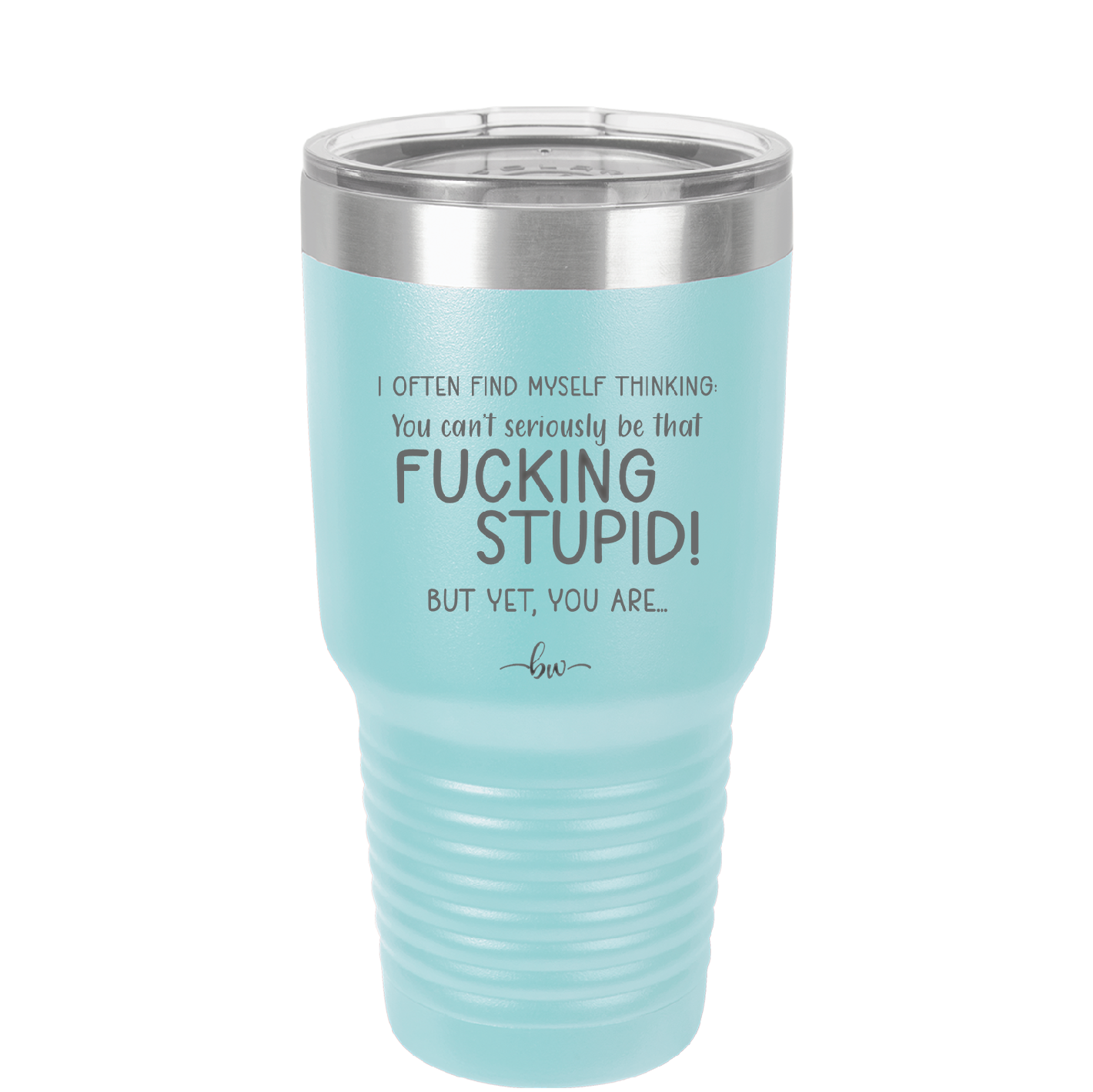 I Often Find Myself Thinking You Can't Seriously Be That Fucking Stupid But Yet You Are - Laser Engraved Stainless Steel Drinkware - 2484 -