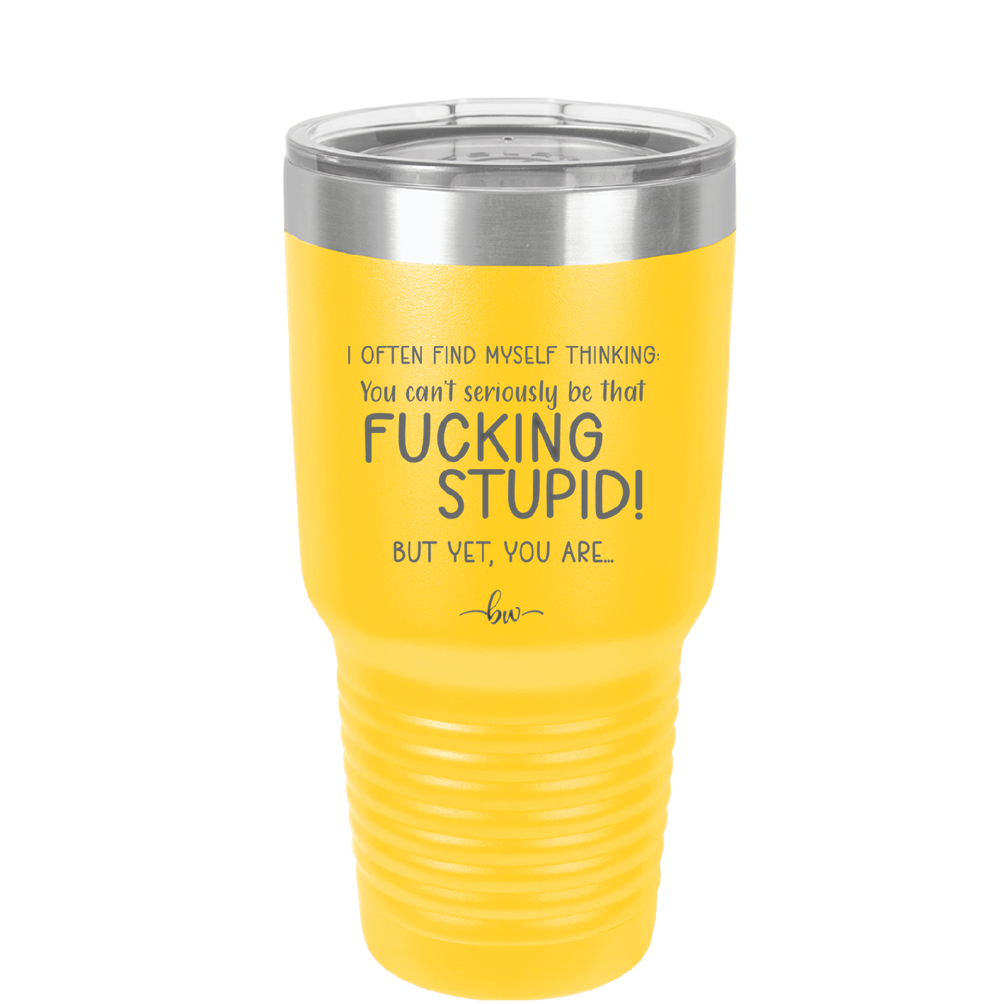 I Often Find Myself Thinking You Can't Seriously Be That Fucking Stupid But Yet You Are - Laser Engraved Stainless Steel Drinkware - 2484 -