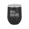 Wife the One Who Whispers For Fucks Sake Twenty Times a Day - Laser Engraved Stainless Steel Drinkware - 2491 -