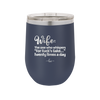 Wife the One Who Whispers For Fucks Sake Twenty Times a Day - Laser Engraved Stainless Steel Drinkware - 2491 -