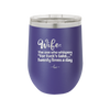 Wife the One Who Whispers For Fucks Sake Twenty Times a Day - Laser Engraved Stainless Steel Drinkware - 2491 -
