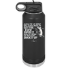 Allow Me to Serve You a Glass of Get the Fuck Over it With a Straw So You Can Suck it Up - Laser Engraved Stainless Steel Drinkware - 2494 -